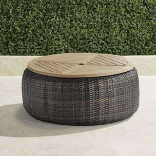 Pasadena Coffee Table in Bronze Wicker | Frontgate