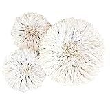 Zeal Living Authentic African Juju Hats, Set of 3 - White | Amazon (US)