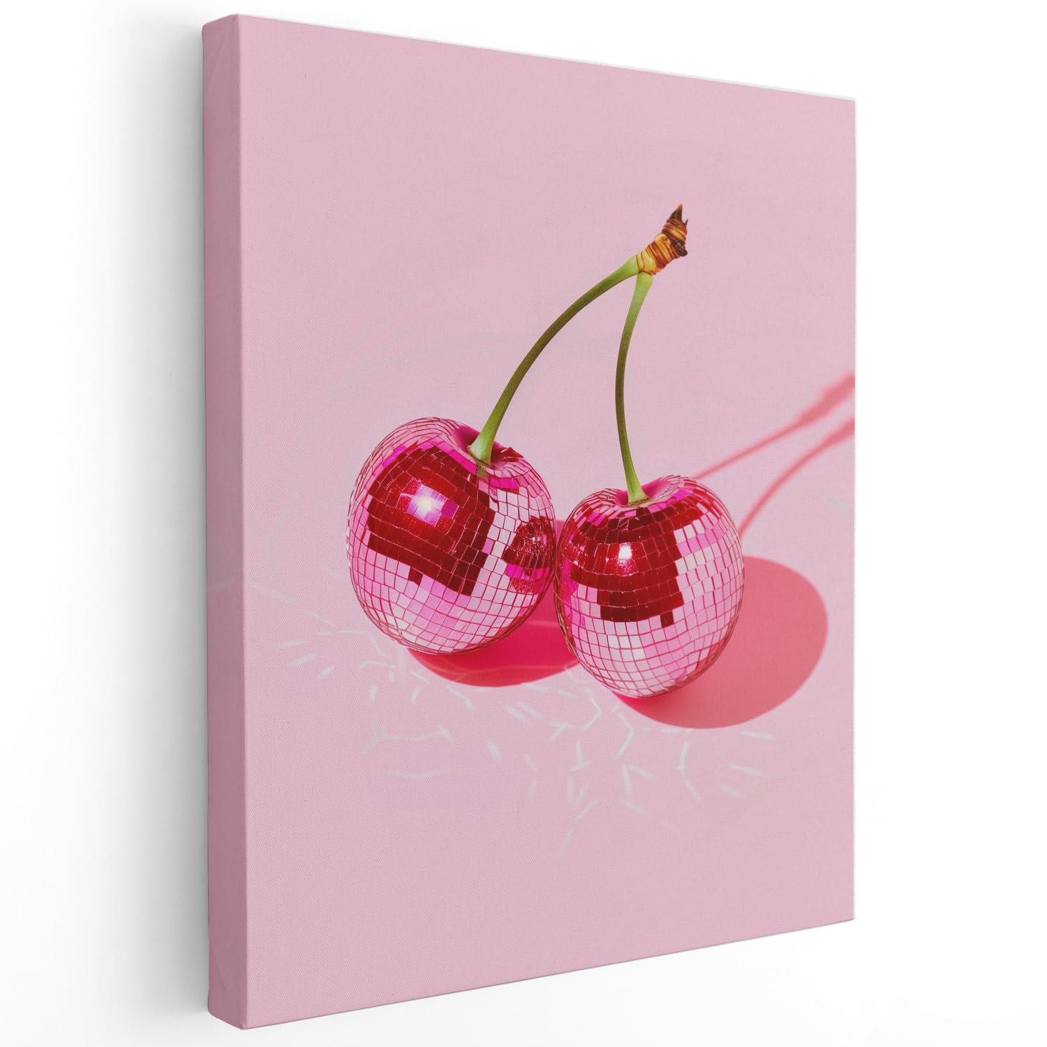 APJYM Cherry Disco Ball Valentines Day Decor, Preppy Hot Pink Disco Ball Valentines Day Wall Art,... | Amazon (US)