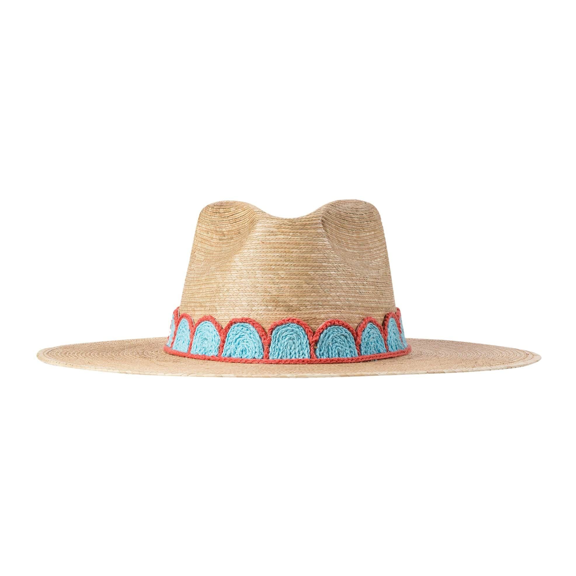 Gloria Turquoise Crochet Palm Hat | Sunshine Tienda