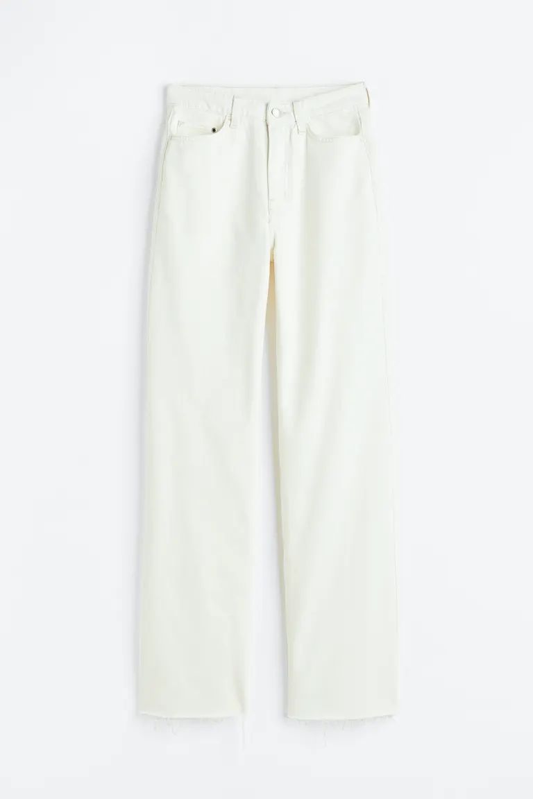 Wide Ultra High Jeans - White - Ladies | H&M US | H&M (US + CA)