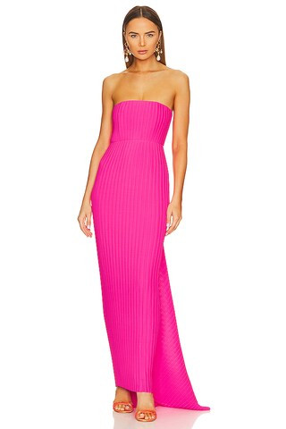 SOLACE London Harlee Maxi Dress in Hot Pink from Revolve.com | Revolve Clothing (Global)