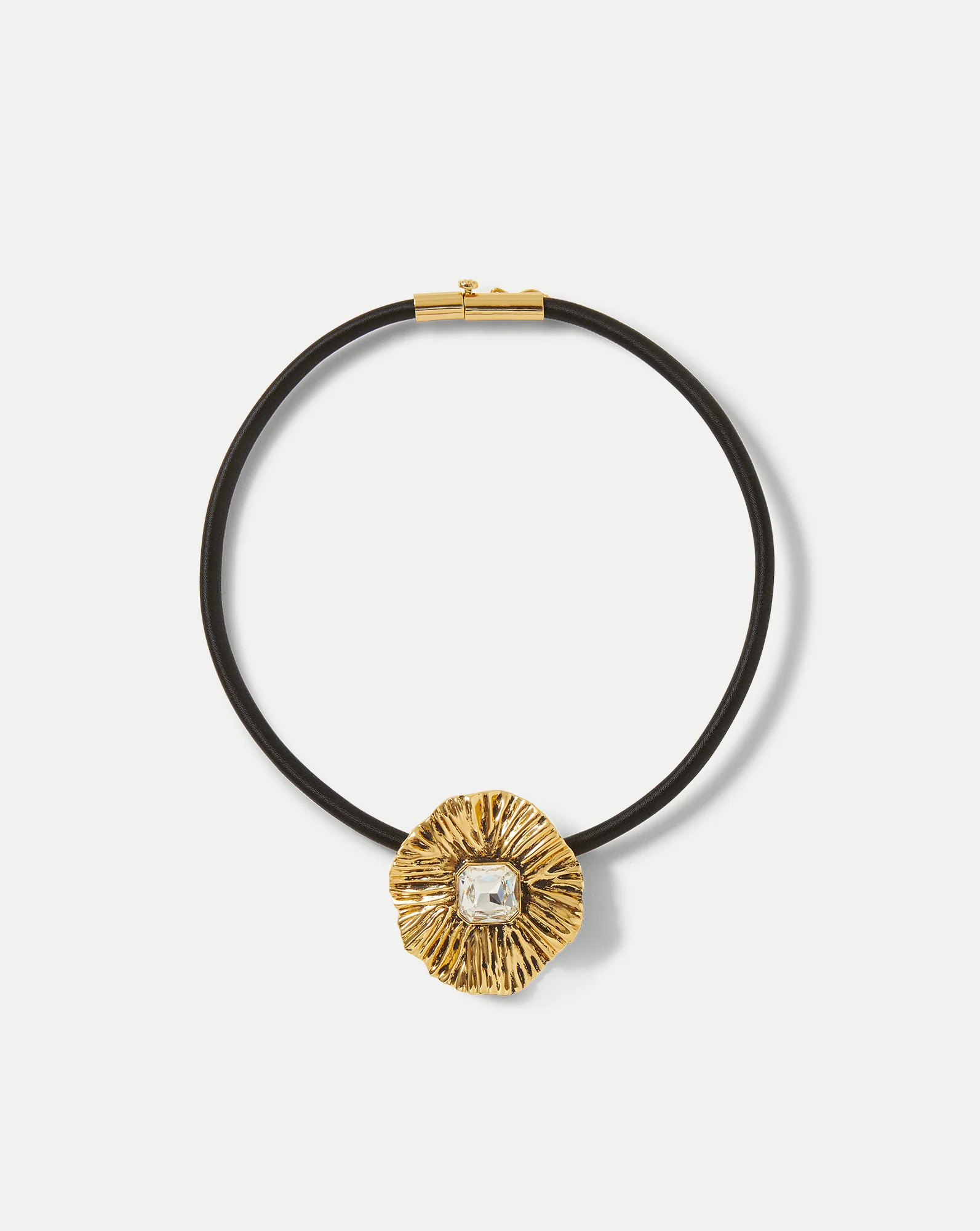 Floral Pendant Cord Necklace in Gold | Veronica Beard | Veronica Beard