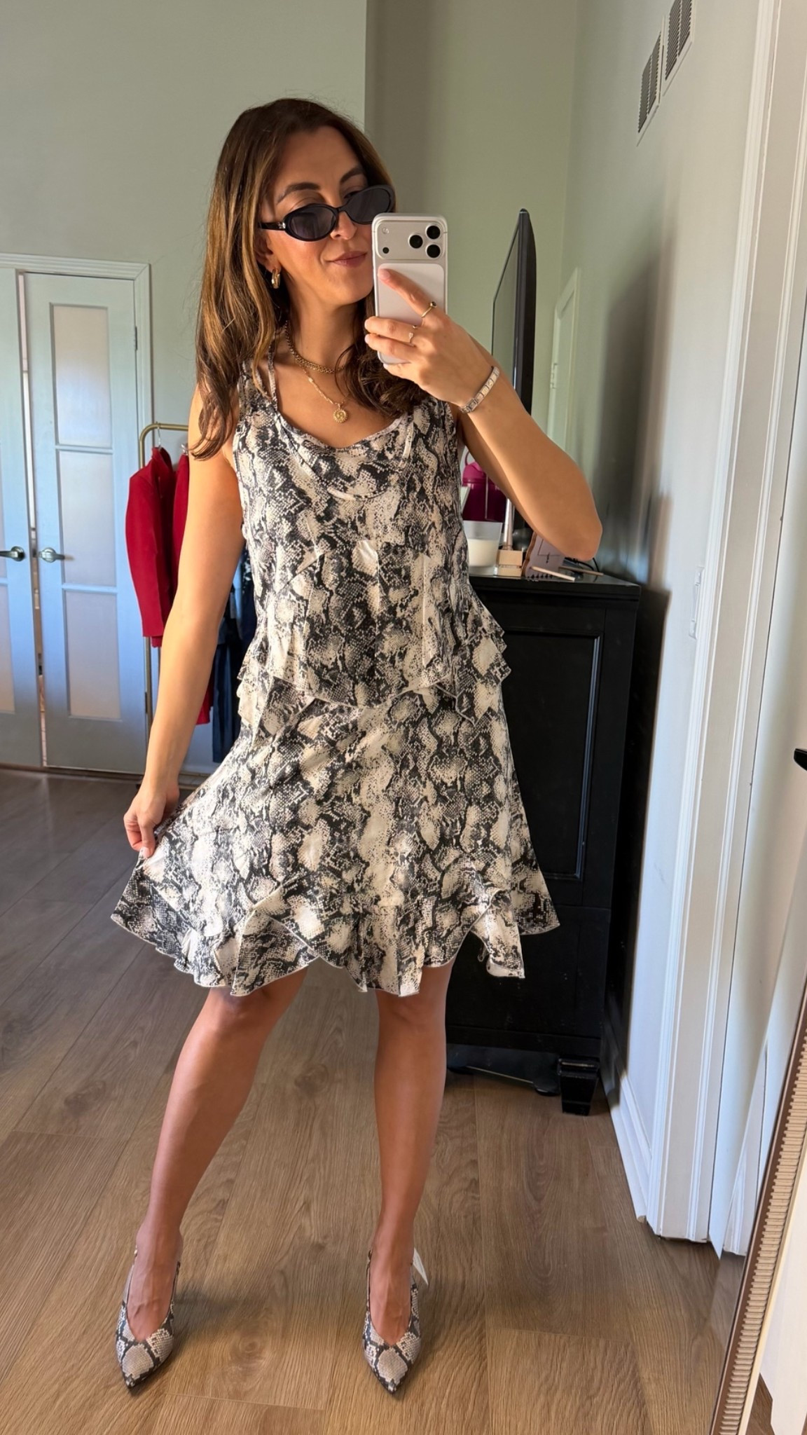 Snakeskin dress and heels
The Devil wears Prada 2 Walmart collection

#LTKootd #LTKMothersDay