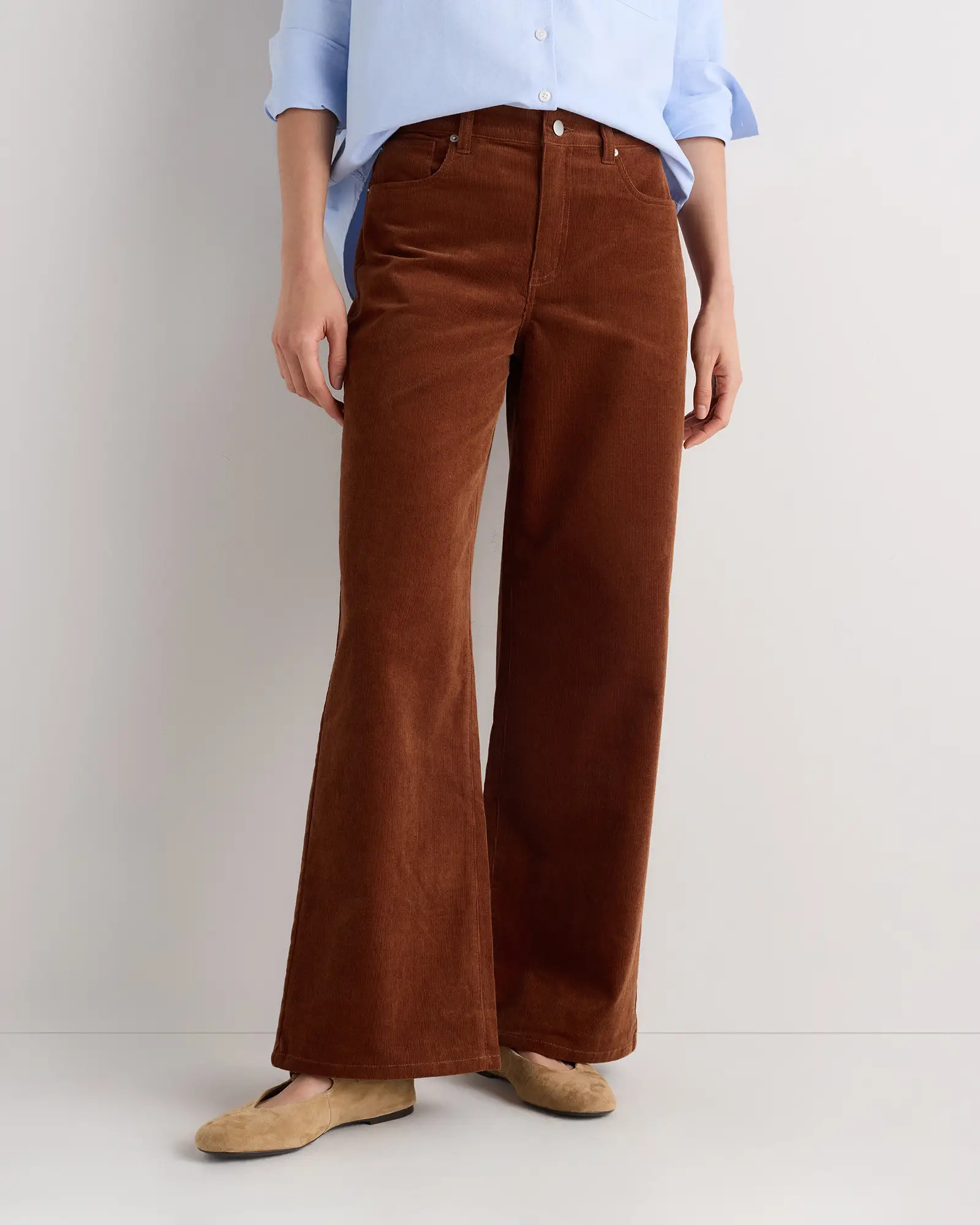 Organic Stretch Corduroy Wide Leg Pants | Quince