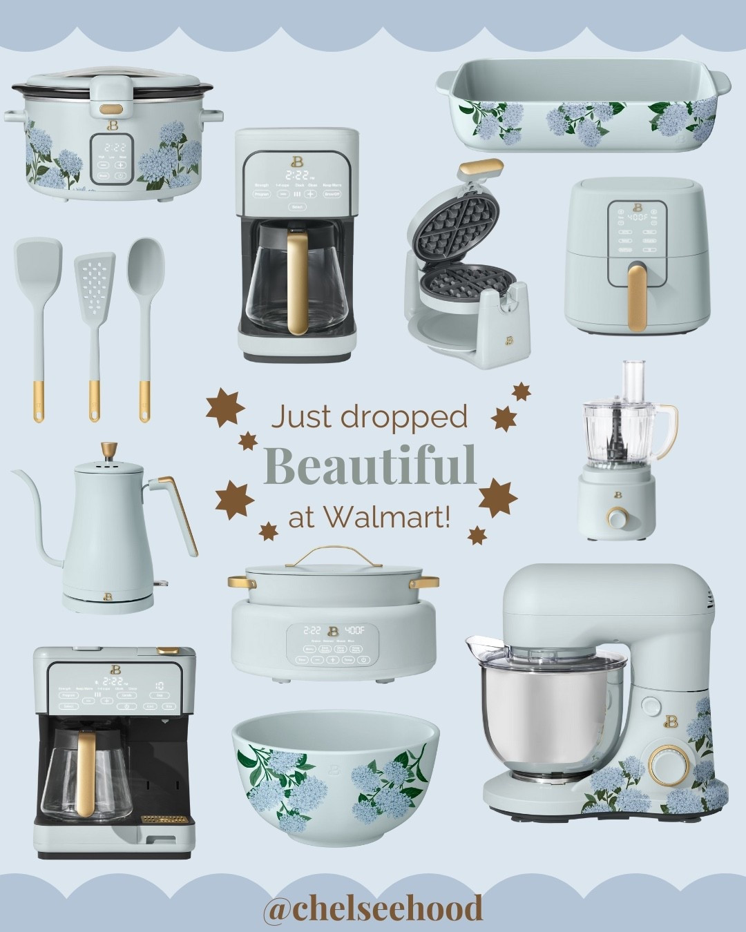  New hydrangea collection by Beautiful at Walmart! I’m obsessed with these kitchen pieces and they’re giving rifle paper co vibes! Perfect for Spring parties! 

#LTKSeasonal #LTKHome