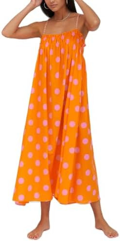 Tempura Women's Summer Maxi Dress Casual Sleeveless Bohemian Dress Vocation Beach Long Maxi Dress | Amazon (US)