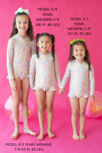 Yellow Floral Rashguard Swimsuit | Poppy Kids Co
