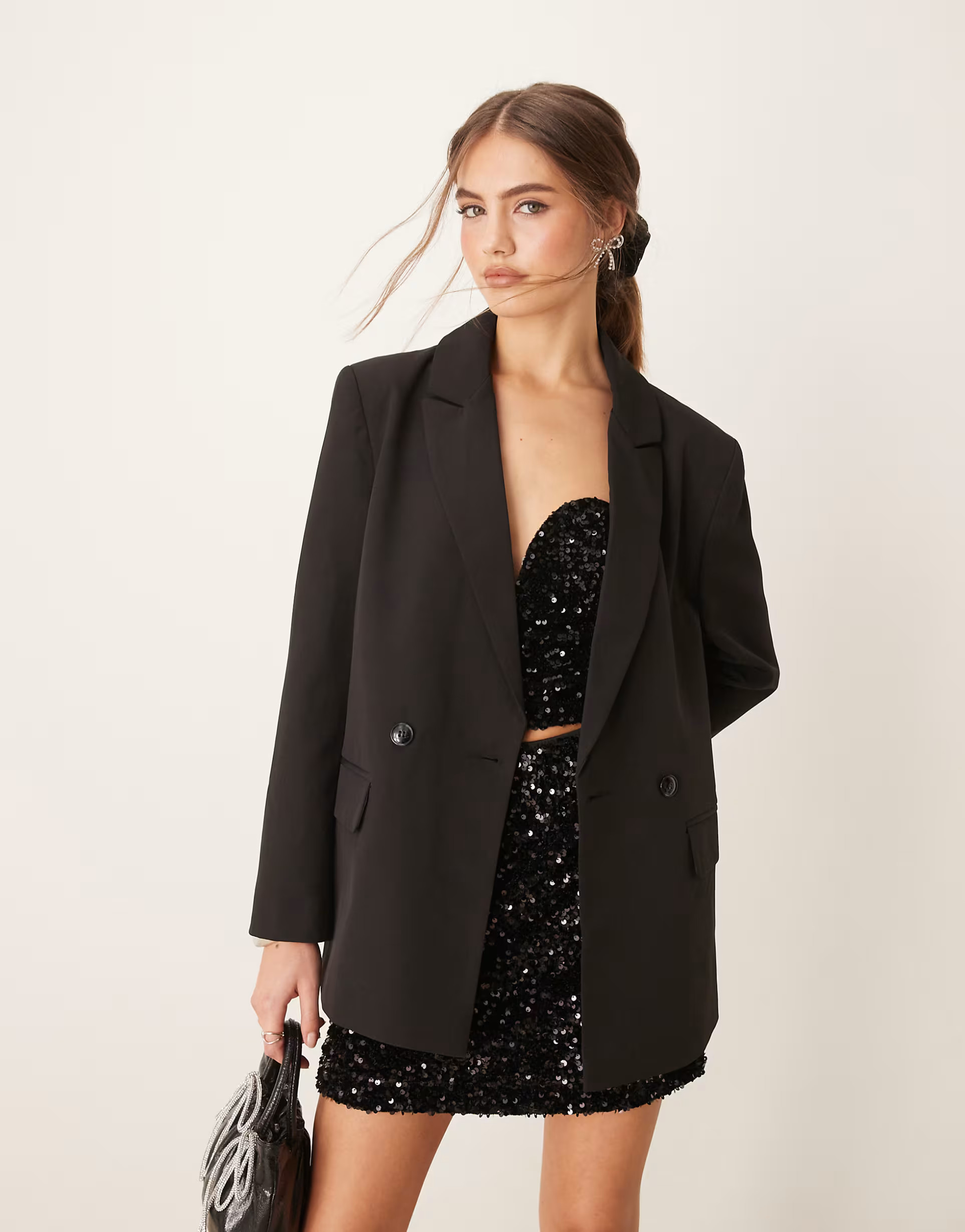 Miss Selfridge oversized blazer in black | ASOS (Global)