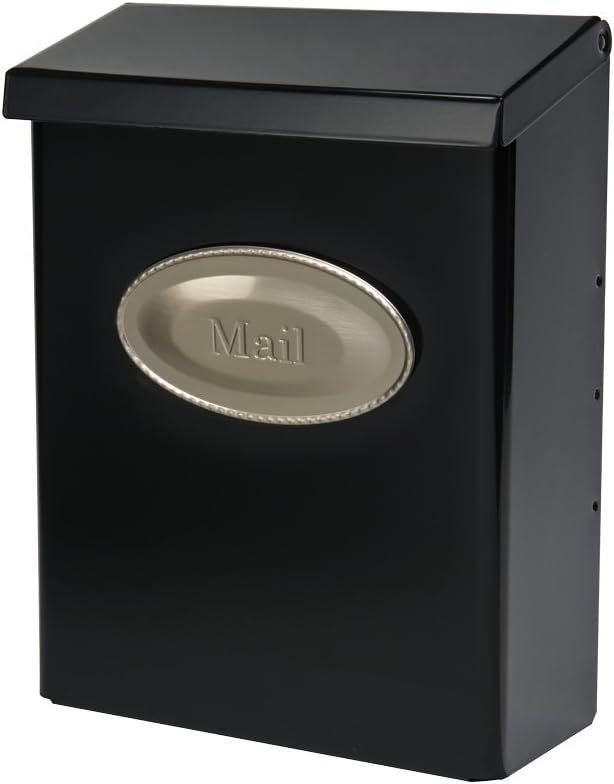 Gibraltar Mailboxes Designer Locking Medium Capacity Galvanized Steel Black, Wall-Mount Mailbox, ... | Amazon (US)