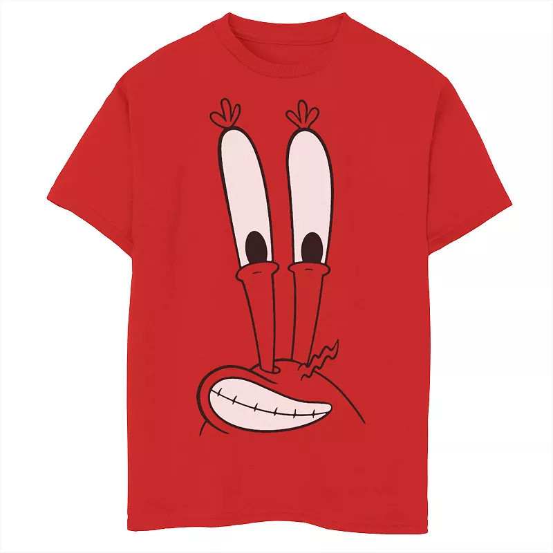 Boys 6-20 SpongeBob SquarePants Mr Krabs Big Face Graphic Tee, Boy's, Size: XL, Red | Kohl's