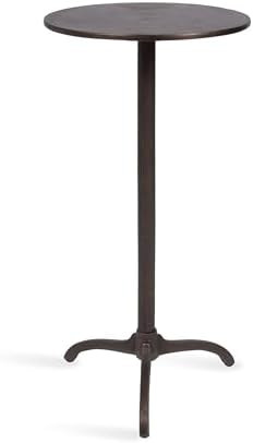 Kate and Laurel Henshall Mid-Century Metal Round Side Table, 12 x 12 x 24, Bronze, Sand Cast Alum... | Amazon (US)