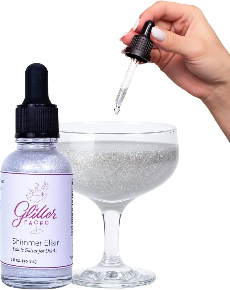 Glitter Faced Shimmer Edible Glitter for Drinks – 0 Calories, No Taste, 30ml Luster Dust for Sp... | Amazon (US)