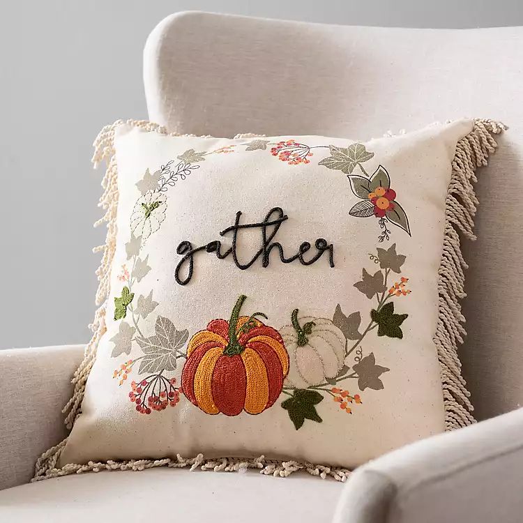 New!Gather Fringe Pillow | Kirkland's Home