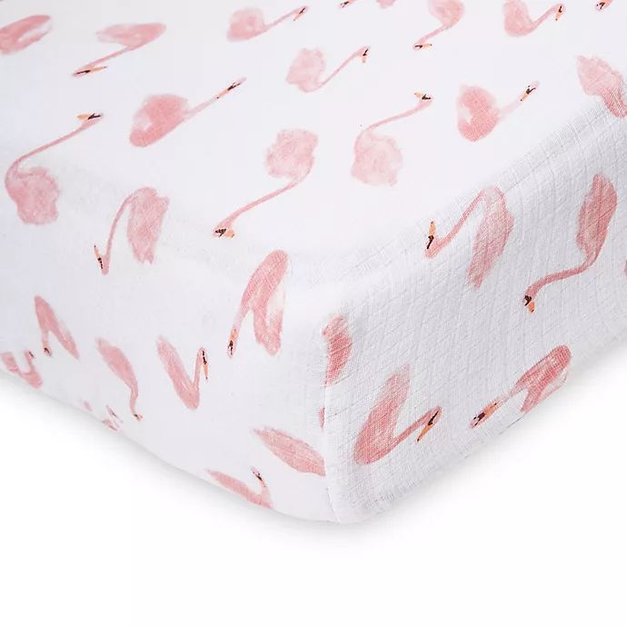 aden® by aden + anais® Swan Fitted Crib Sheet in Pink | buybuy BABY