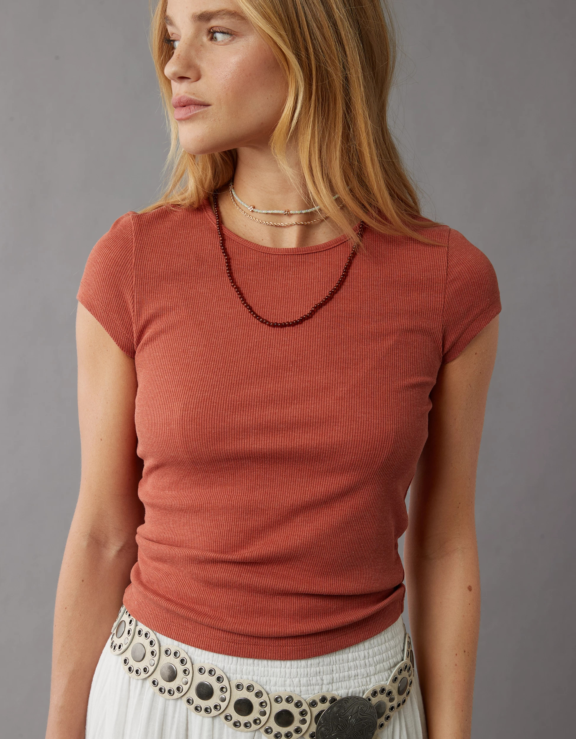 AE Hey Baby Ribbed T-Shirt | American Eagle Outfitters (US & CA)