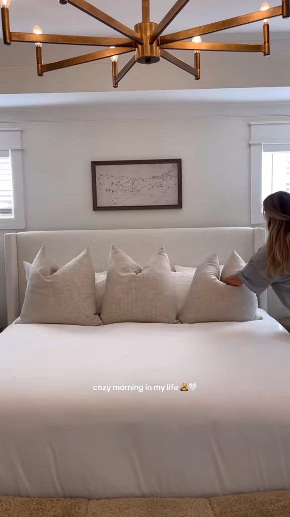 Cozy morning in my life 🤍 I’m wearing a large in this amazon set! 

#LTKStyleTip #LTKHome #LTKFindsUnder100