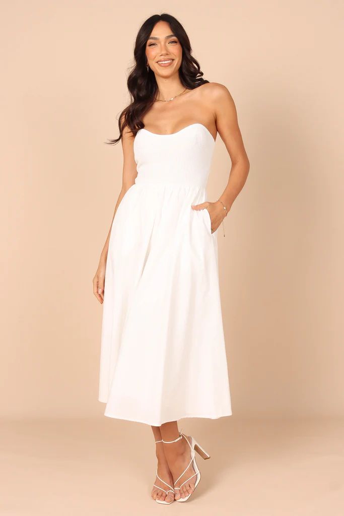 Molly Strapless Dress - Ivory | Petal & Pup (US)