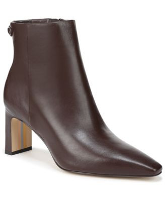 Sam Edelman Women's Saige Zipper Ankle Booties - Cafe Noir Suede | Macy's