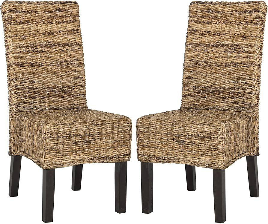 Safavieh Home Collection Avita Natural Wicker 18-inch Dining Chair | Amazon (US)