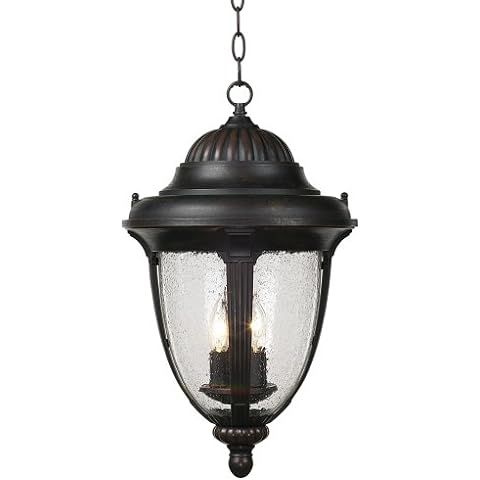 Large Outdoor Pendant Porch Light, 17.5''H Outdoor Hanging Lights, Waterproof Outside Chandelier ... | Amazon (US)