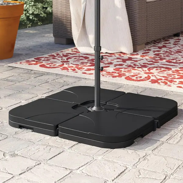 Hilford Cantilever 4-piece Heavy Duty Fillable Patio Umbrella Weighted Base Stand - Bed Bath & Be... | Bed Bath & Beyond