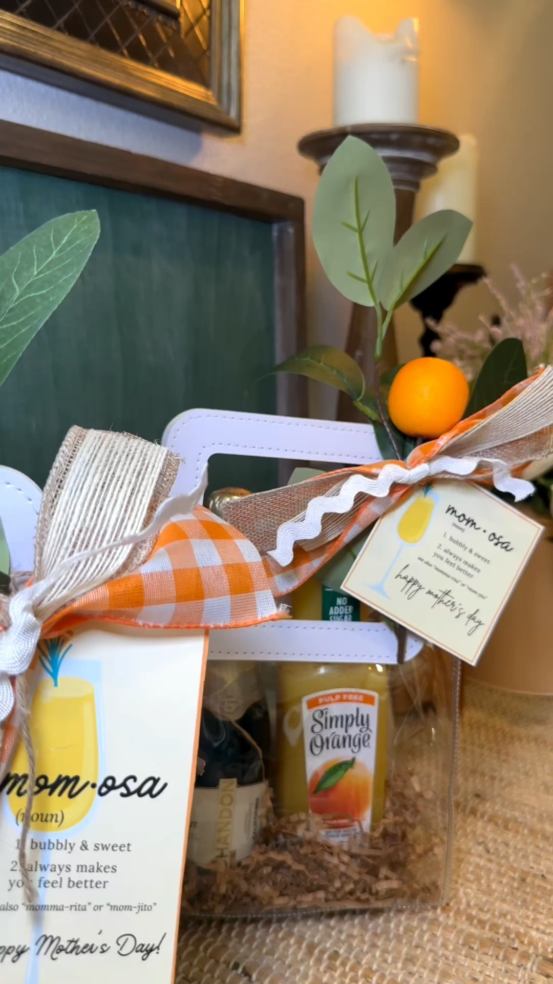 Mom Osa🥂🍊🥂🍊 A fun gift idea for Mother’s Day! So cute once these are all put together. These clear bags I love to keep on hand for gifts! Join me for more gift ideas🤍

#LTKmomlife #LTKstorytime #LTKSeasonal