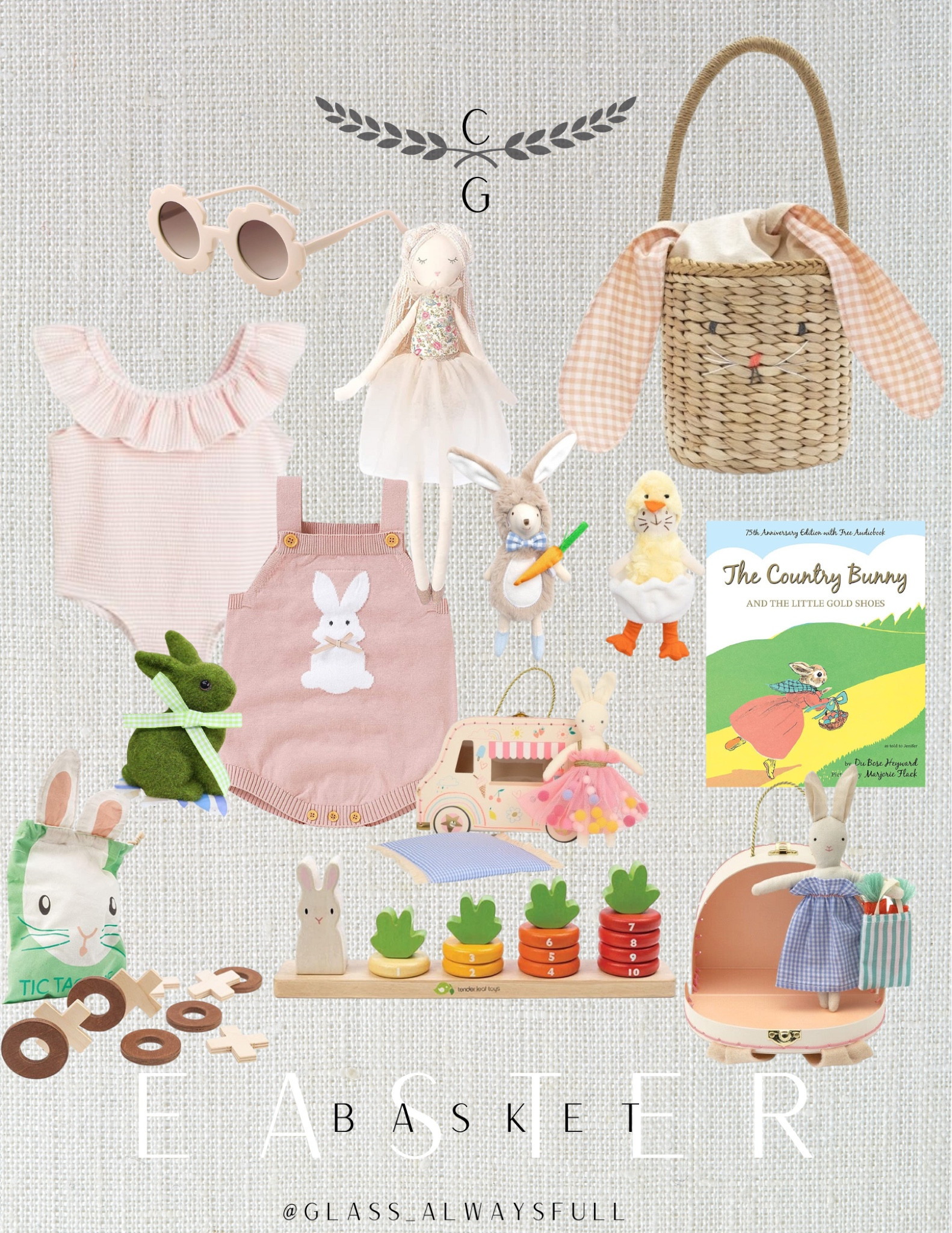 Easter basket: little girl, baby girl Easter, first Easter, Amazon baby, Amazon kids, Amazon Easter, toddler girl clothes, baby girl gifts, baby swim, baby girl swimsuit, wooden Easter toys, Easter toys, Easter basket fillers, Easter basket stuffer, Easter book, Easter bunny, bunny stuffed animal, gift guide for little girl, preppy baby. Callie Glass @glass_alwaysfull #LTKGiftGuide 
