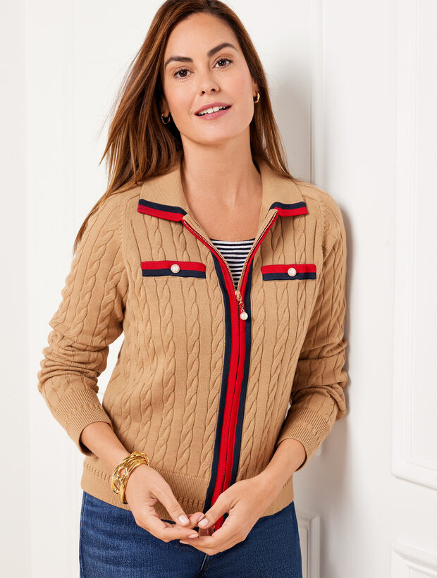 Cable Knit Sweater - Tipped | Talbots