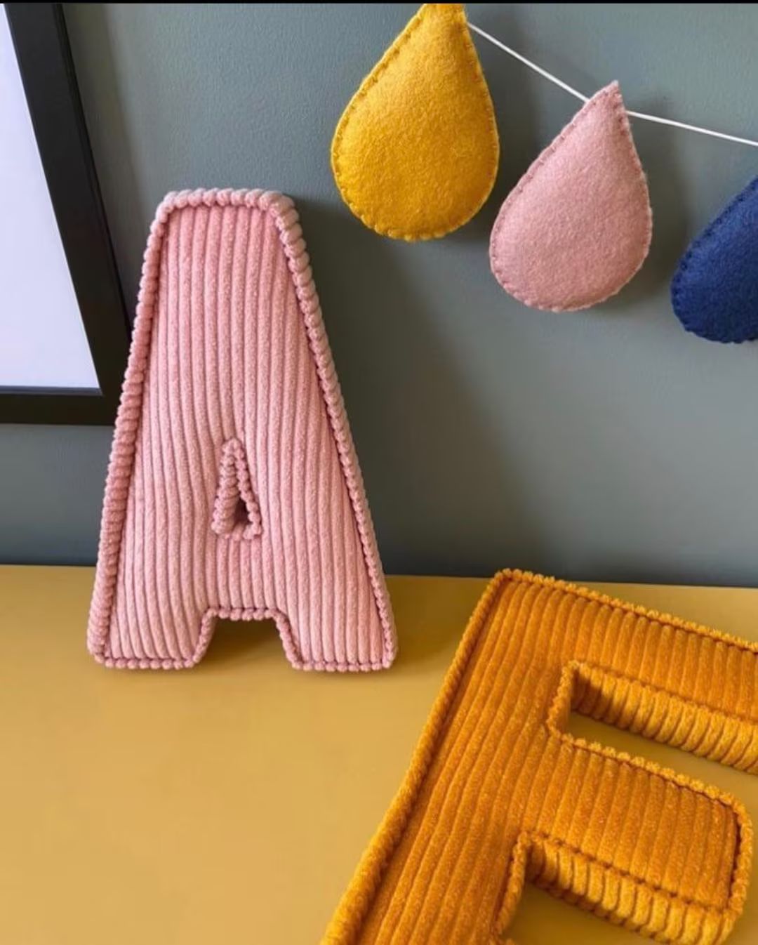 Fabric Letters Corduroy Nursery Decor New Baby Gift - Etsy | Etsy (US)