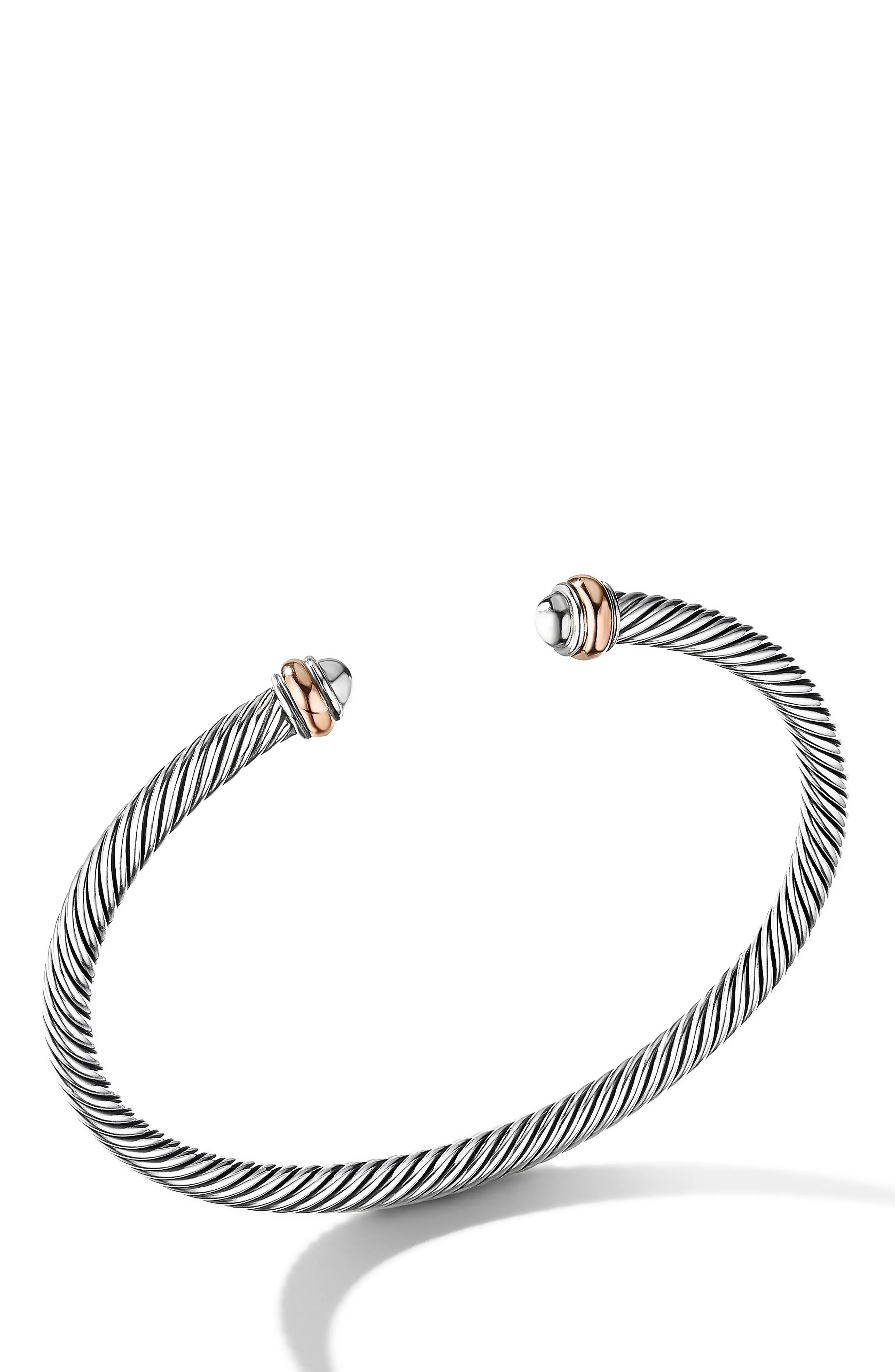Women's David Yurman Cable Classics Bracelet With 18K Rose Gold | Nordstrom