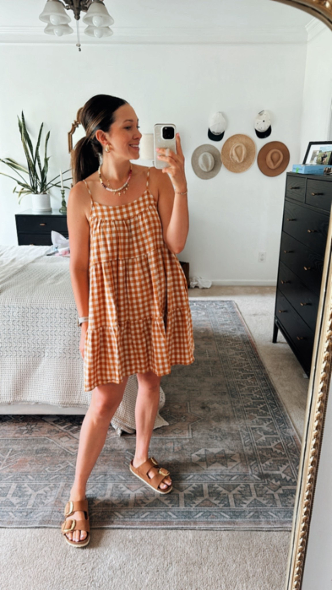 Been wearing this dress for a few years but still love it. Got these cute new birks this week! Summer staple. ☀️🙌🏼

#LTKFindsUnder100 #LTKSummerEdit #LTKWorkwear