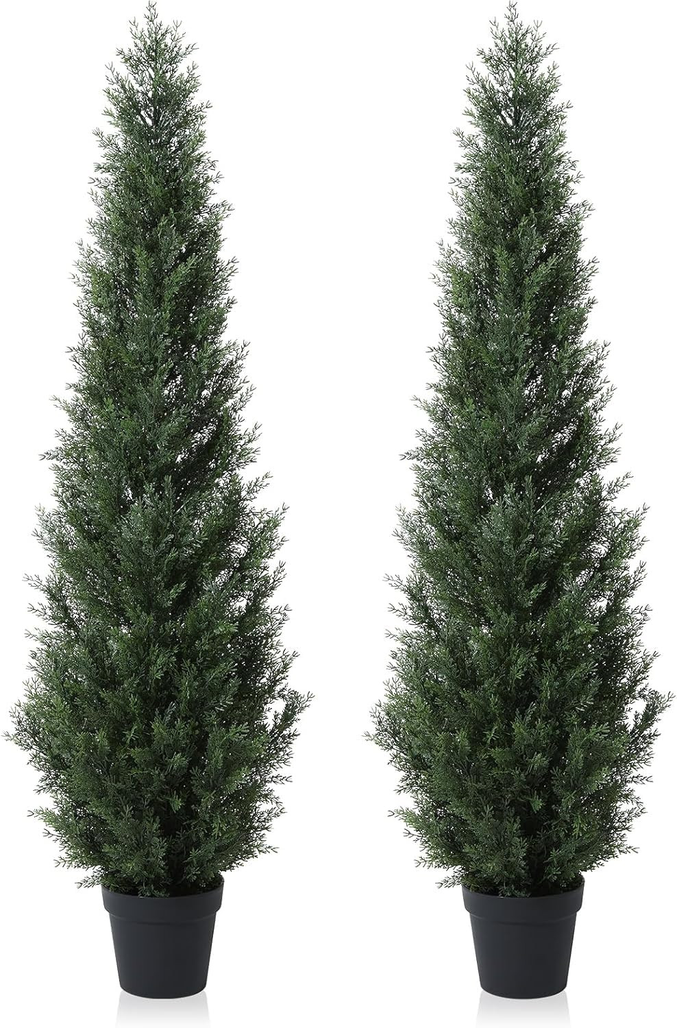 6 Feet Pre-Potted Evergreen Outdoor Artificial Cedar Tree for Front Porch Decor, Outdoor Entryway... | Amazon (US)