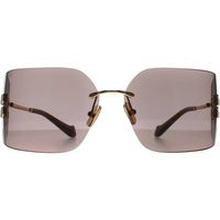 Miu Miu Women's Rimless Gold Light Purple Brown MU54YS | NastyGal UK