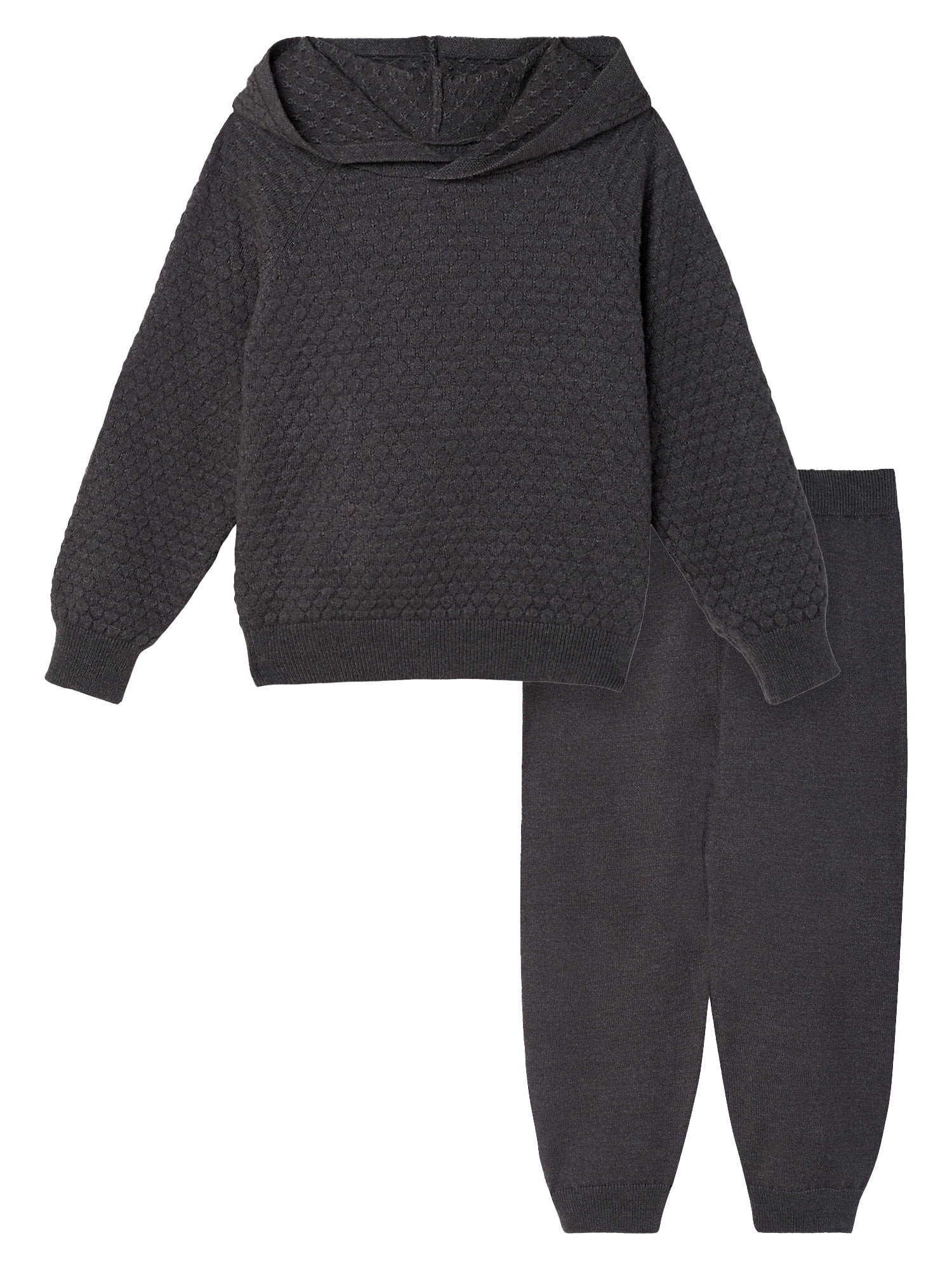 Modern Moments by Gerber Toddler Girl Sweater Knit Hoodie Set, Sizes 12M-5T | Walmart (US)