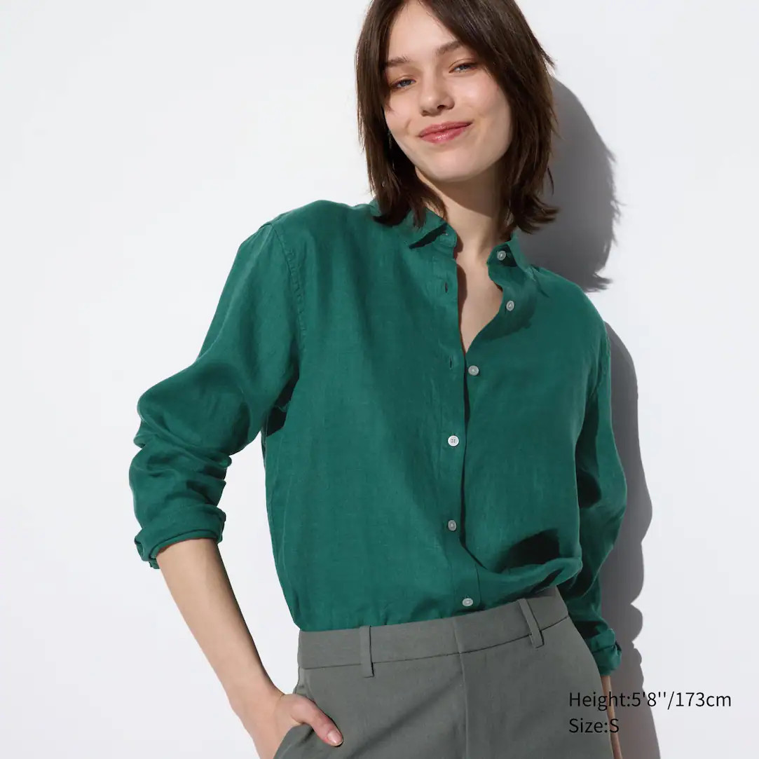 100% Premium Linen Shirt | UNIQLO (UK)