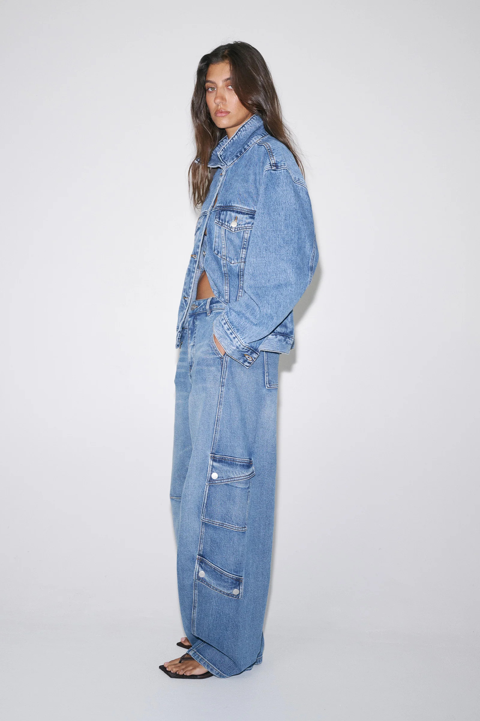 Alexa Cargo Barrel Jean - BAY BLUE | DECJUBA