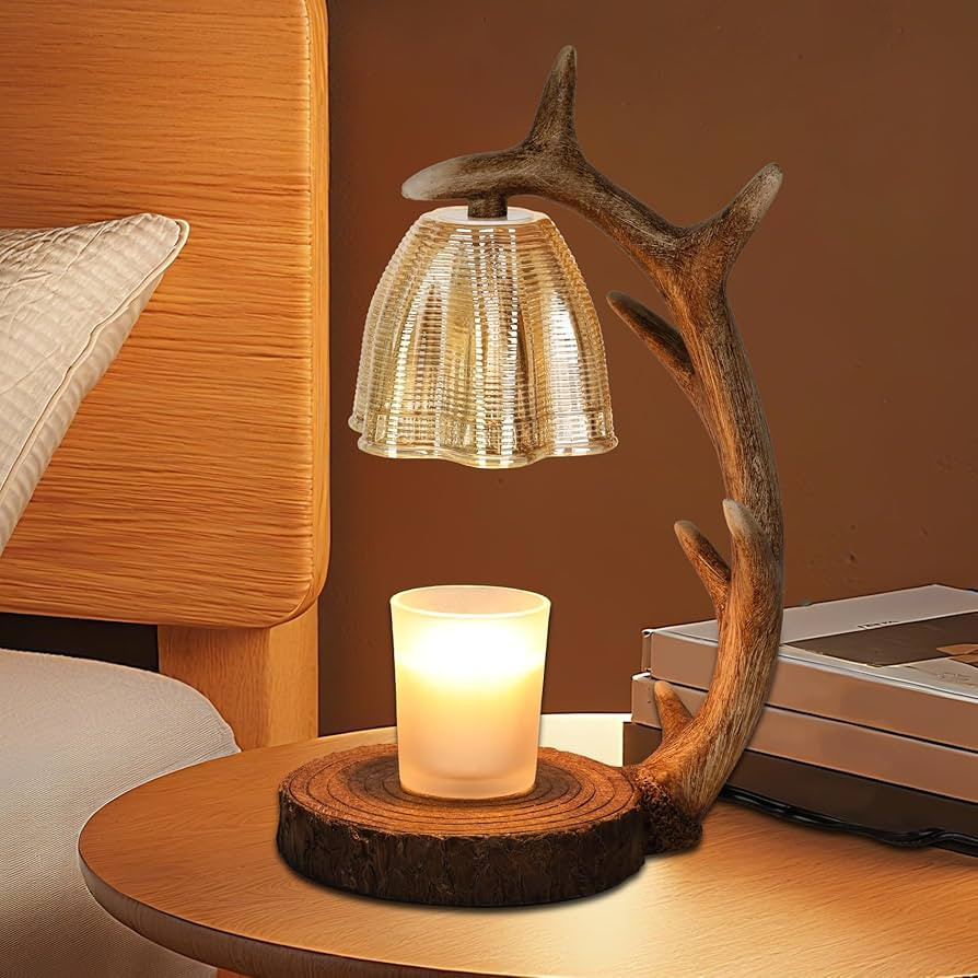 Candle Warmer Lamp | Rustic Candle Warmer Lamp with Timer and Dimming Function | Suitable for Ret... | Amazon (US)