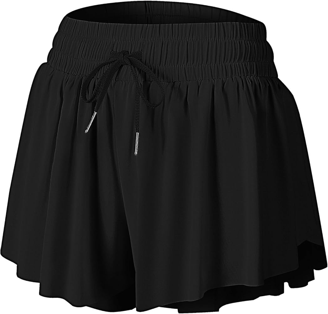 Flowy Athletic Shorts for Women Girls Butterfly Shorts Running Tennis Skort Preppy Shorts Cute Su... | Amazon (US)