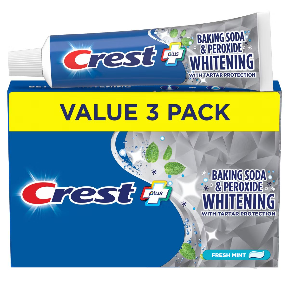 Crest Cavity & Tartar Protection Toothpaste, Baking Soda & Peroxide - 5.7oz/3pk | Target