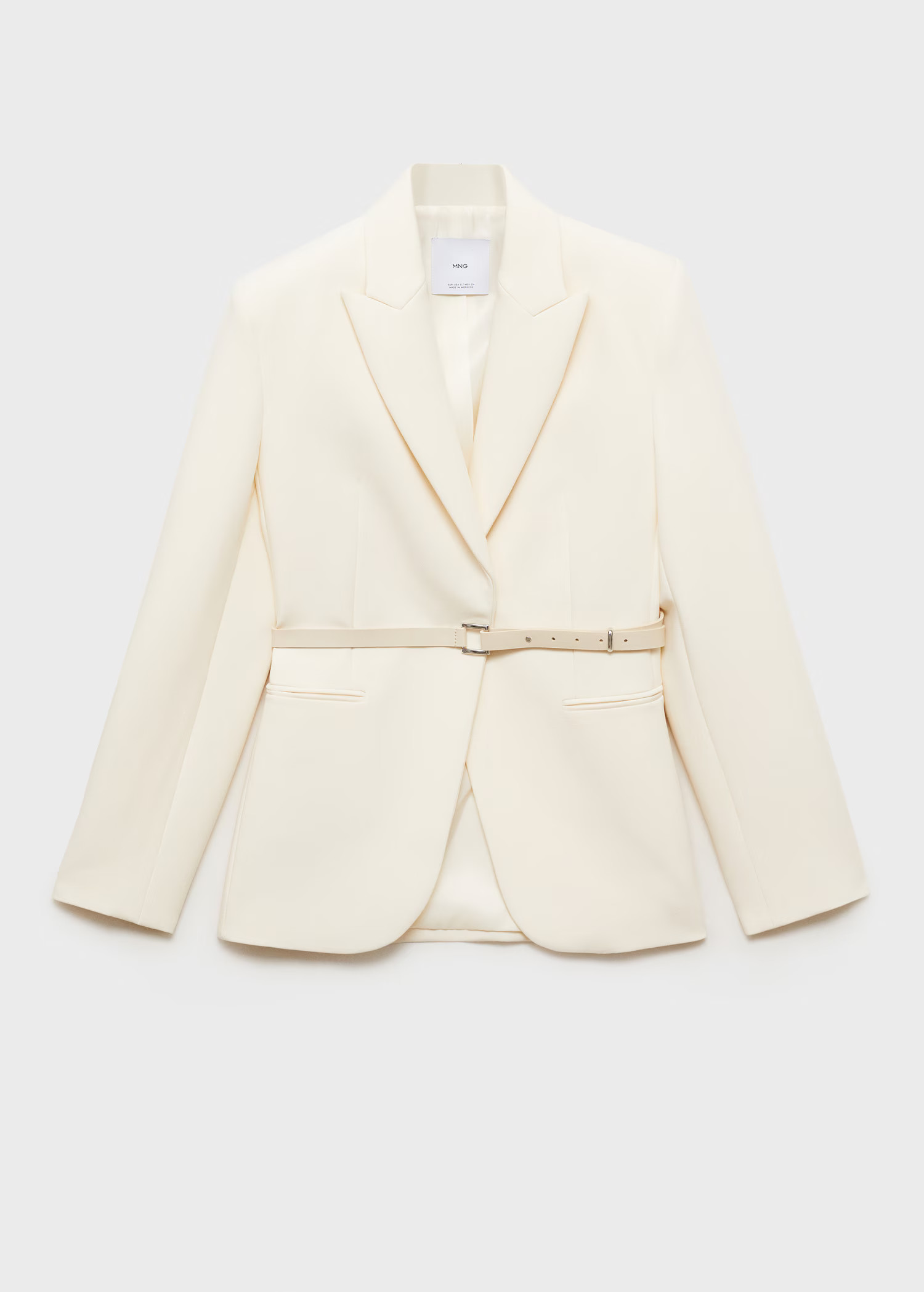 Belt structured blazer - Women | MANGO United Kingdom | MANGO (UK)