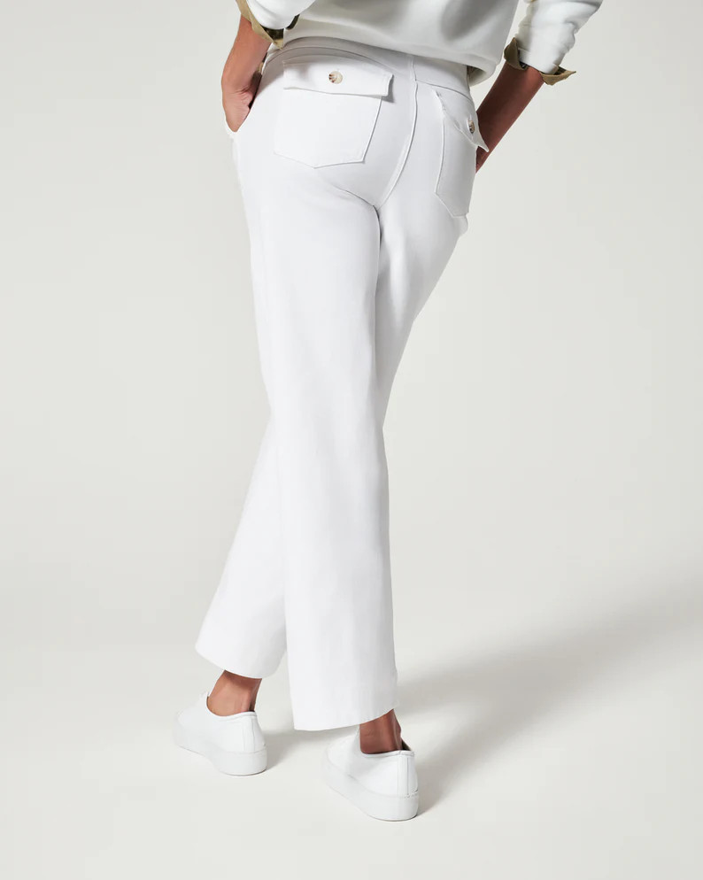 Stretch Twill Cropped Wide Leg Pant | Spanx