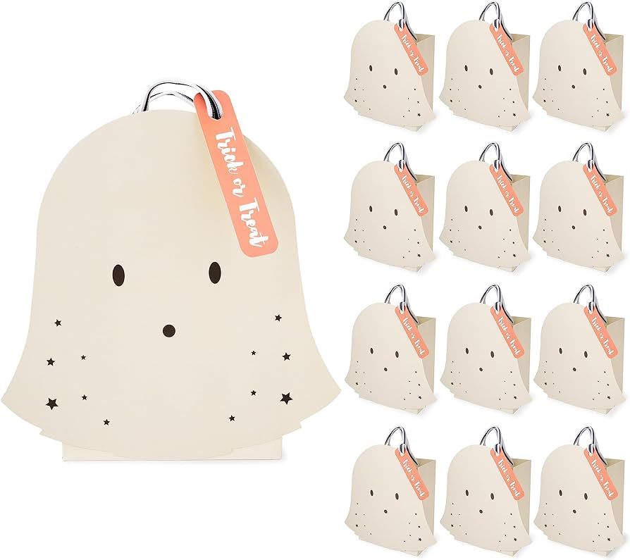 8-Piece Cute Ghost Party Favor Gift Bag Set Halloween Snack Bag White Ghost Goodie Bag Candy Bag ... | Amazon (US)