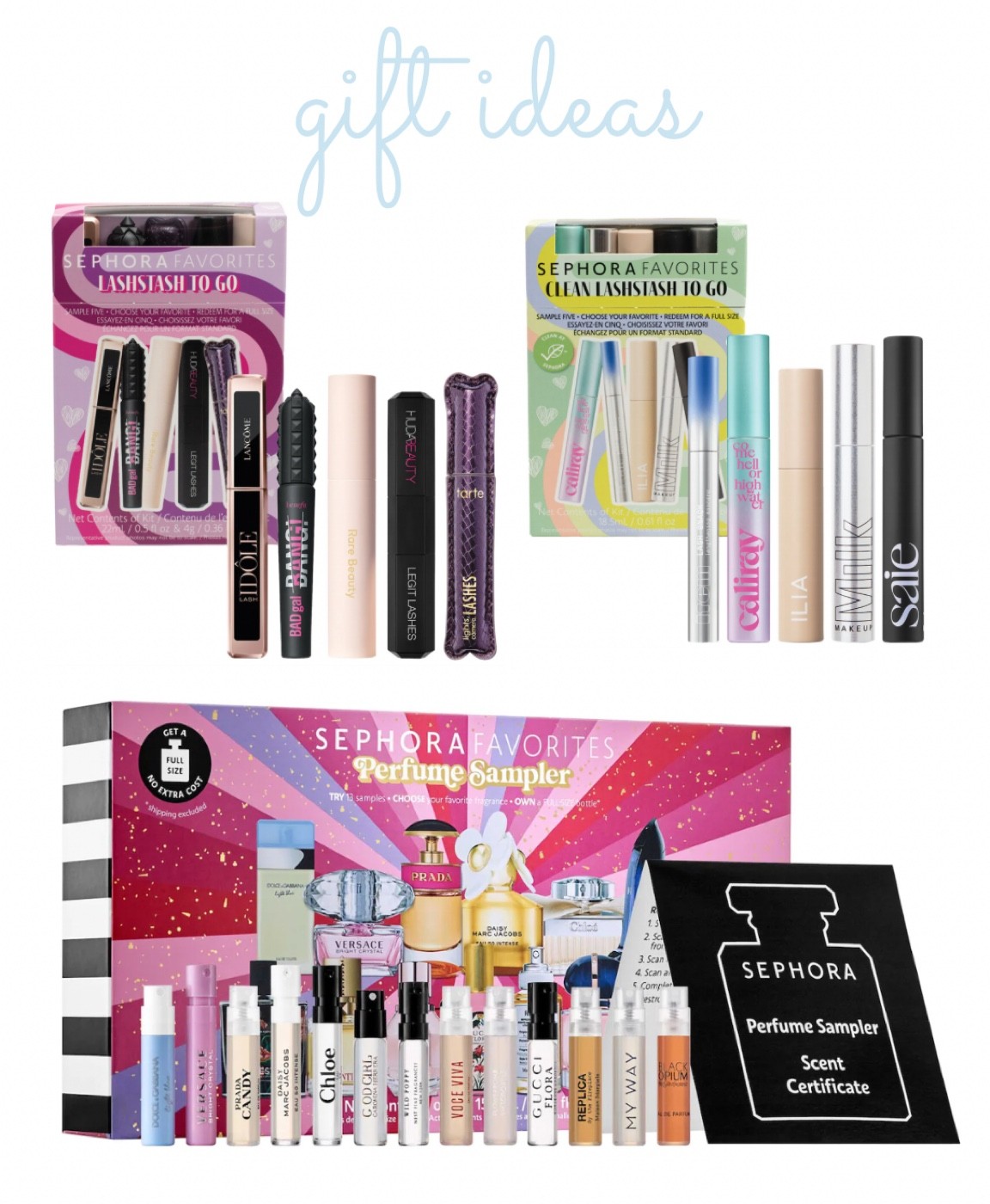 Beauty gift sets, mascara, perfume, gifts for her, gifts for teens, gifts for babysitter, gifts for college student 

#LTKunder50 #LTKHoliday #LTKbeauty
