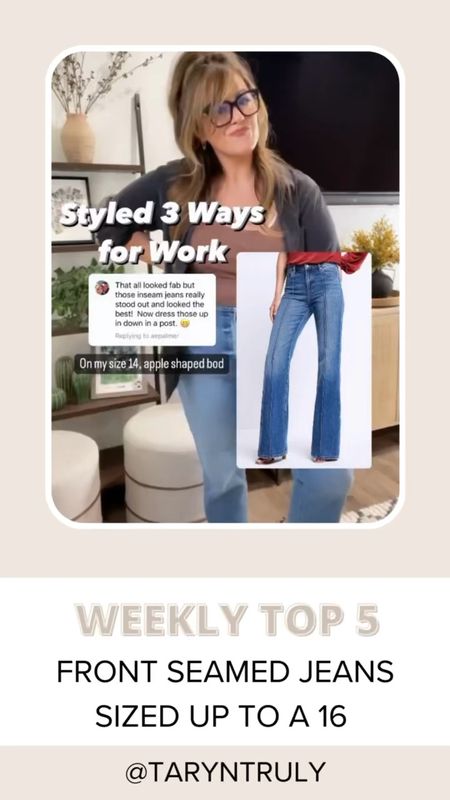 Midsize 14 fashion workwear outfits business casual outfit ideas Flare jeans don’t have stretch sized up to a 16 Wearing an xl in all tops

#LTKcurves #LTKstyletip #LTKSeasonal