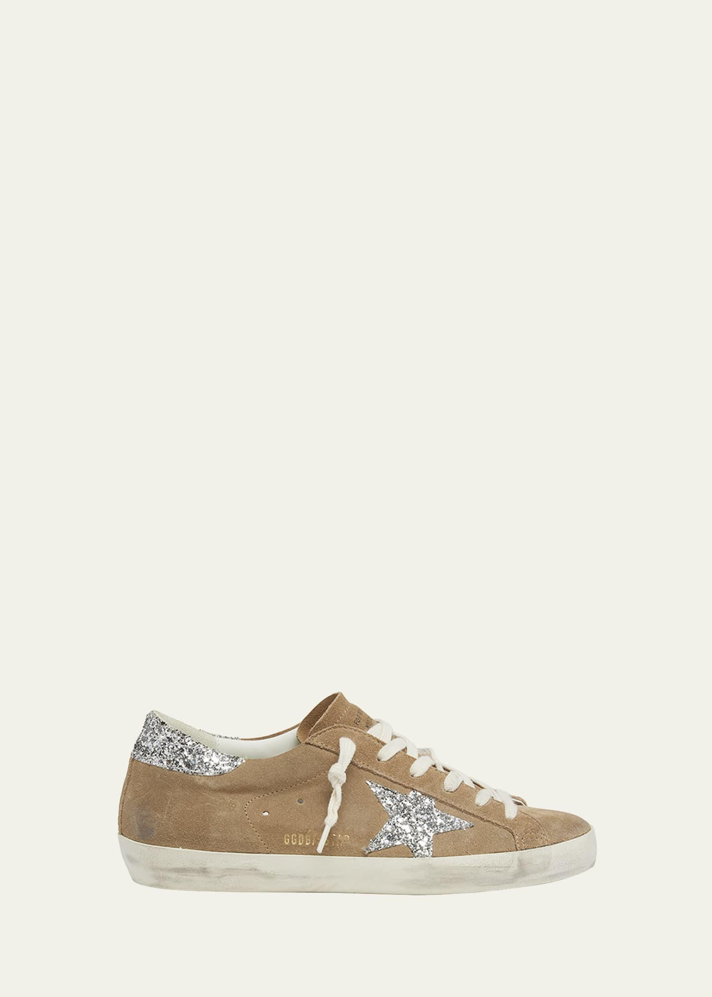 Golden Goose Superstar Suede Glitter Low-Top Sneakers | Bergdorf Goodman