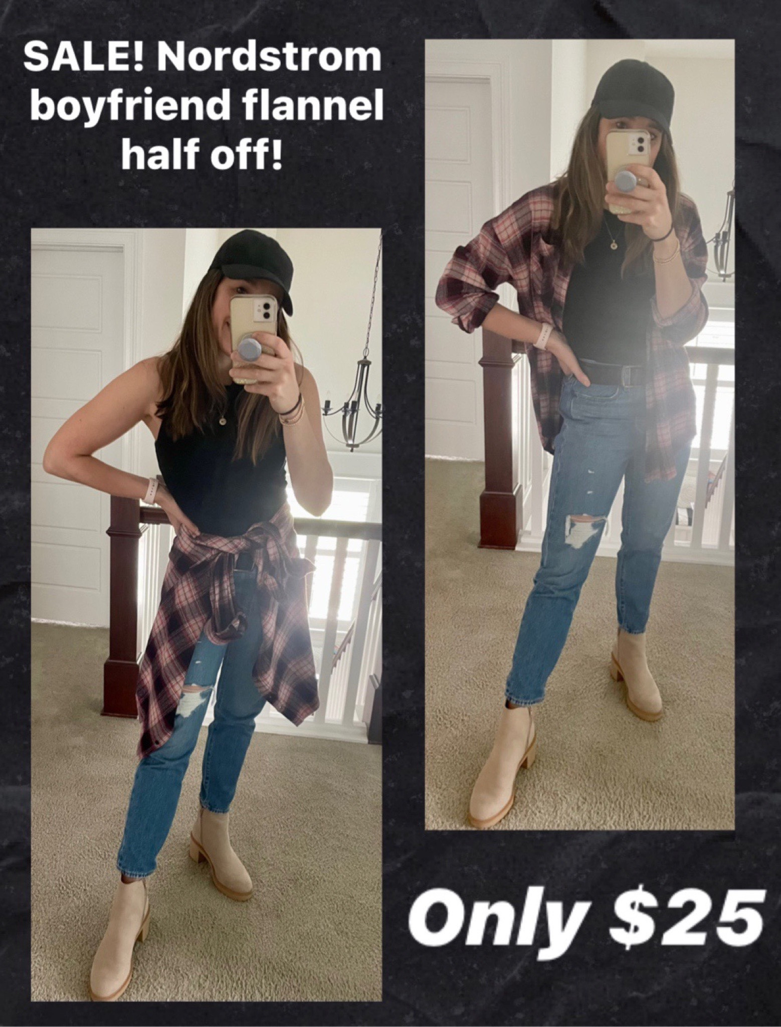 Nordstrom sale alert! New markdown! Boyfriend flannel is half off and only $25!! 

Fall fashion fall outfit shacket flannel plaid casual ootd

#LTKunder50 #LTKSeasonal #LTKsalealert