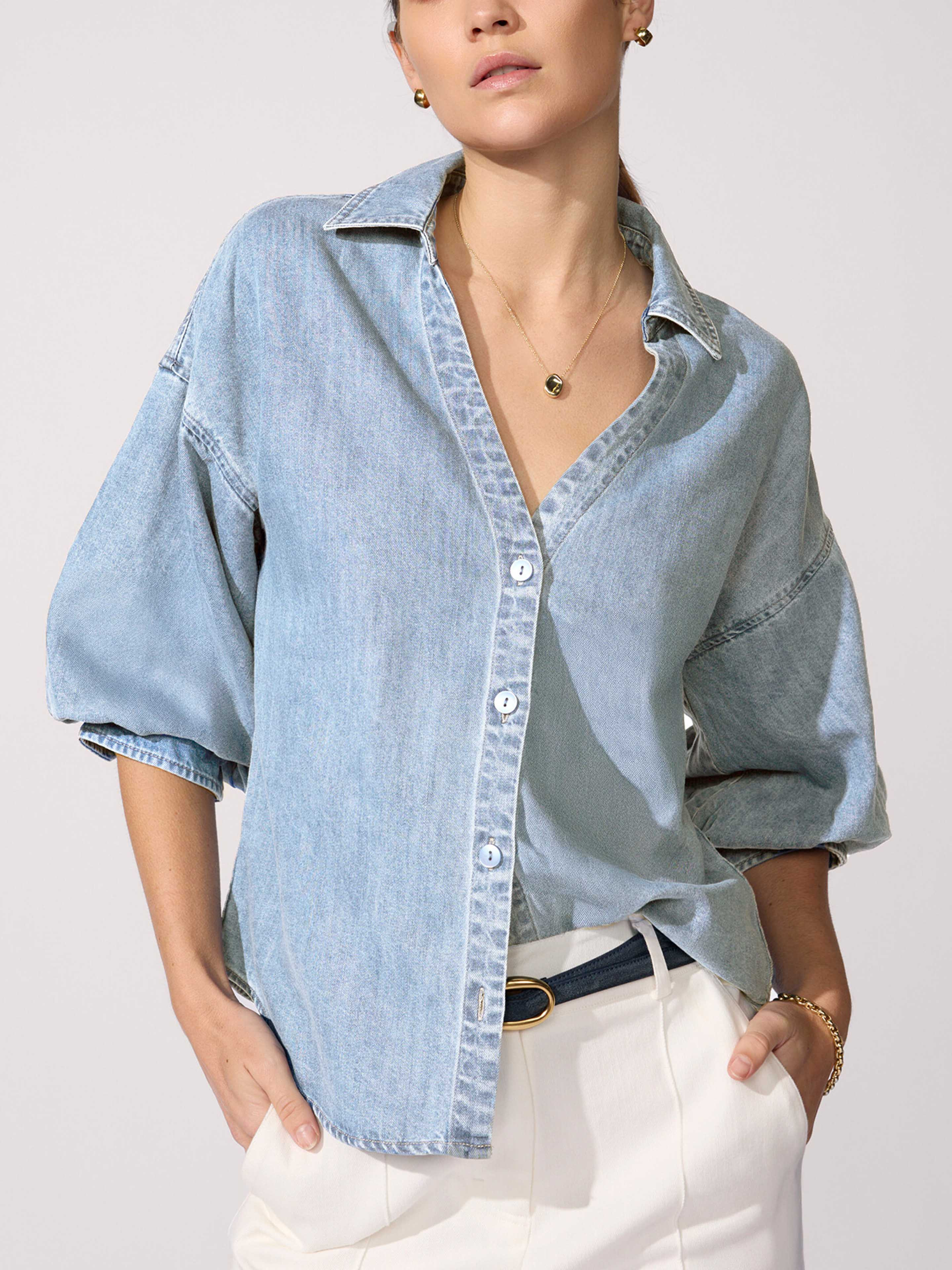 Women's Kate Denim Shirt in California Wash | Brochu Walker | Brochu Walker