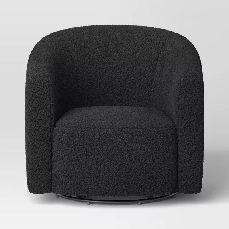 Aveline Large Scale Faux Shearling Swivel Chair - Threshold™ | Target