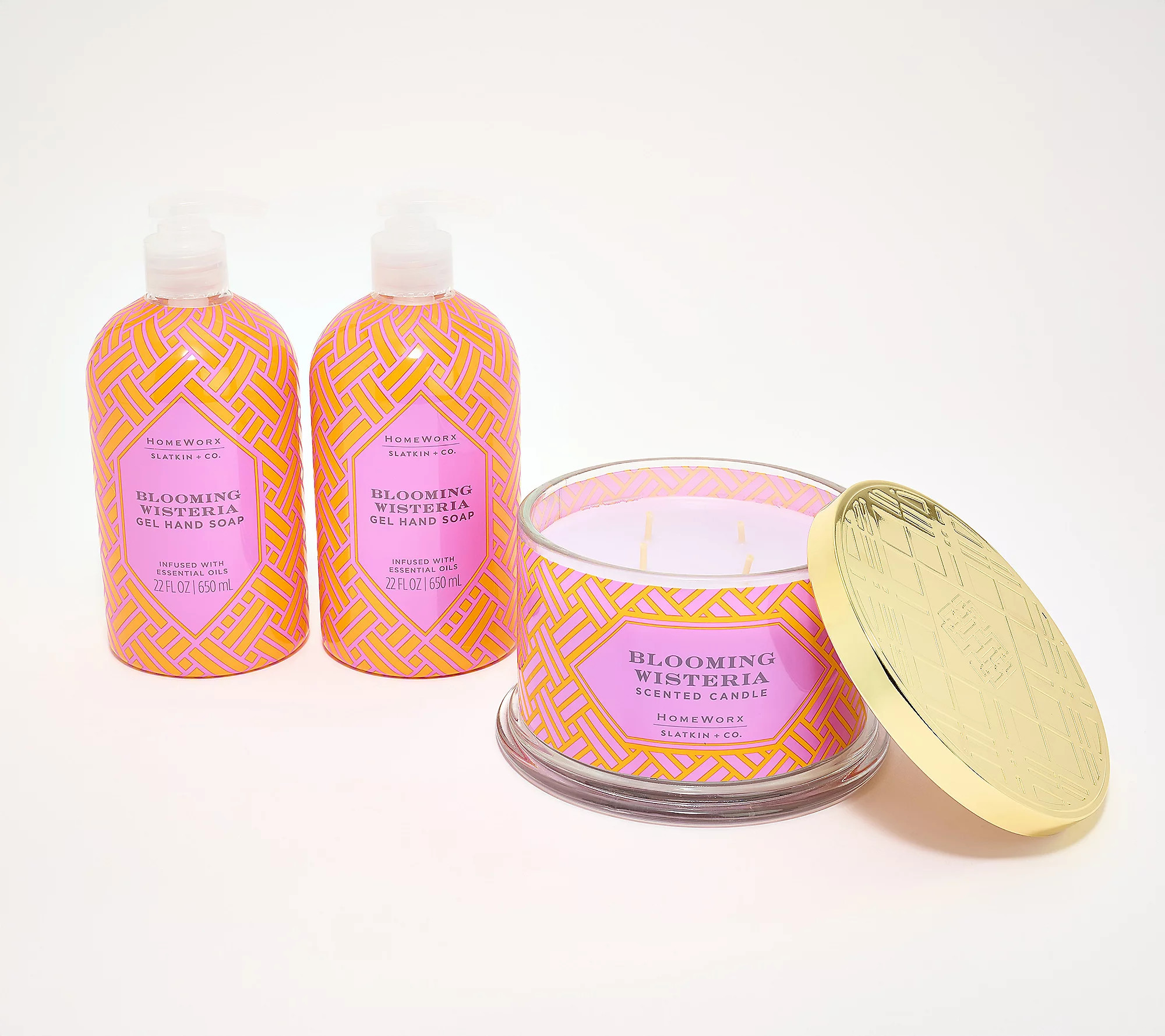 HomeWorx by Slatkin + Co. Blooming Wist Candle & S/2 Soap | QVC